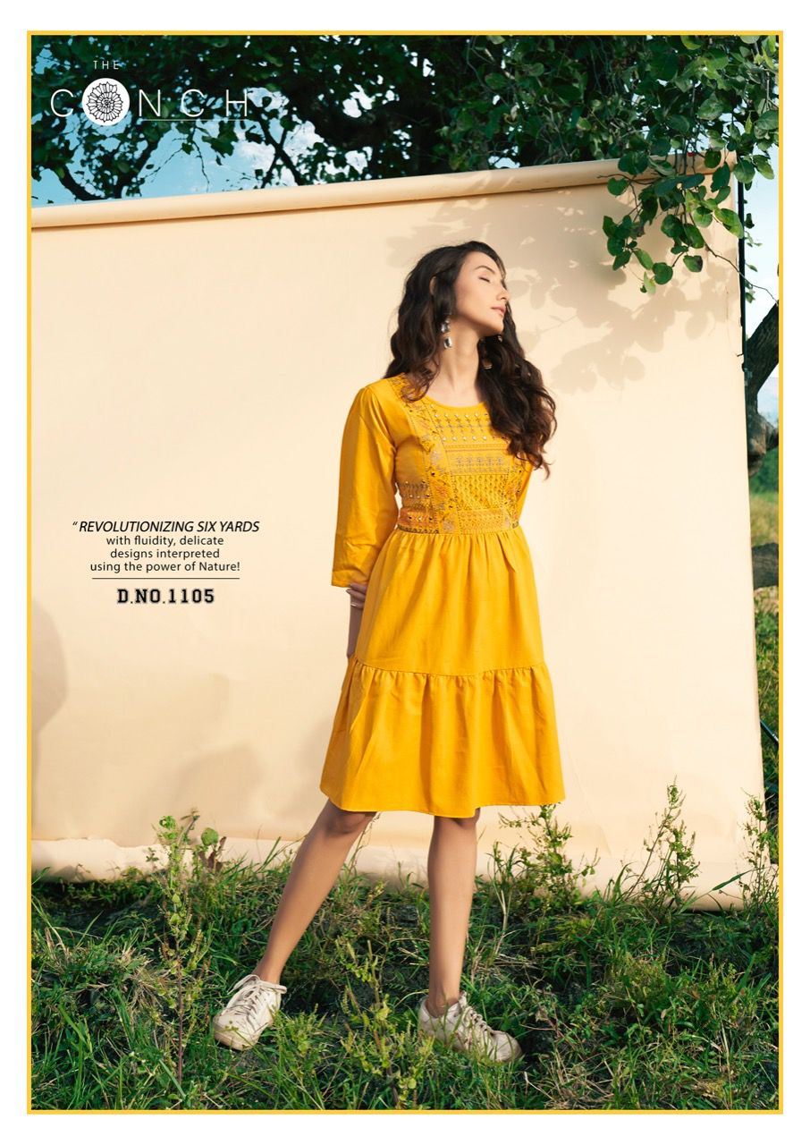 Riya The Conch Fancy Stylish Party Wear Latest Short Kurti Collection